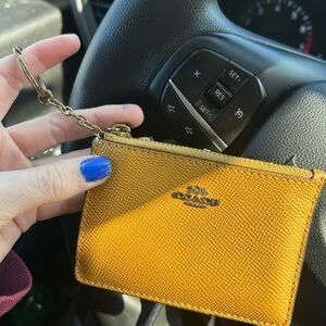 Coach Mustard Yellow Card Holder